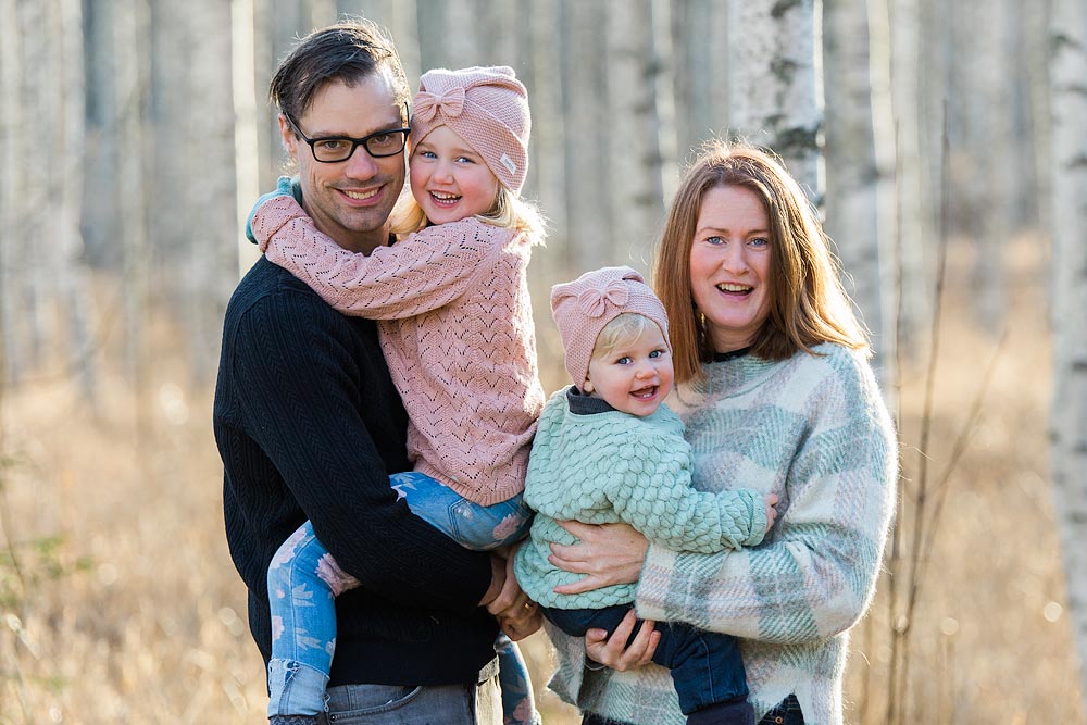 Familjefotografering i Mariefred på vintern